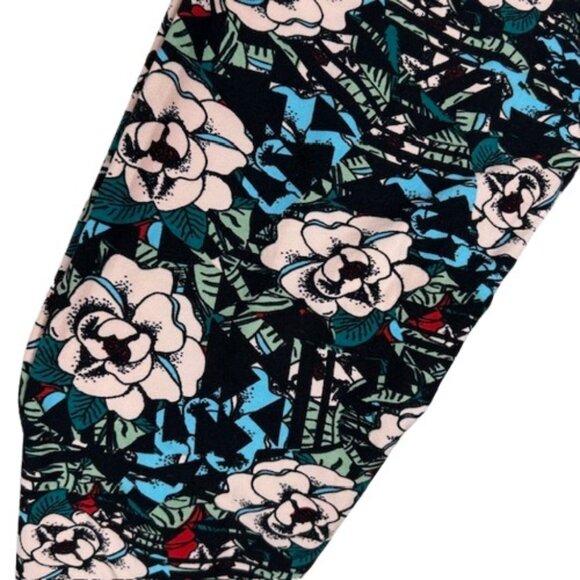LuLaRoe TC Tall & Curvy Geometric Multicolor Floral Print Leggings Athletic Wear - Picture 1 of 3